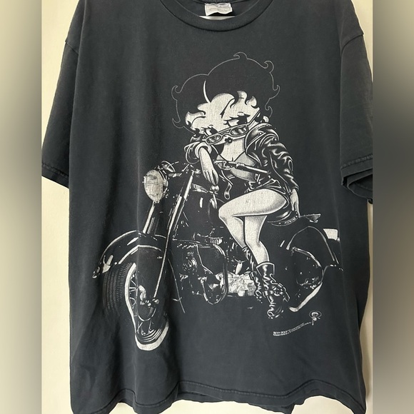 1994 VINTAGE BETTY BOOP MOTORCYCLE T-SHIRT - Picture 1 of 4